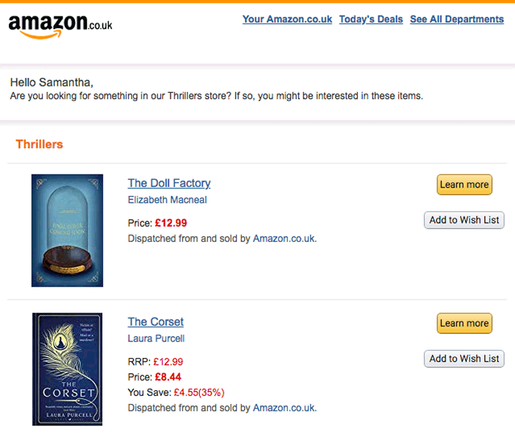 Amazon similar lists