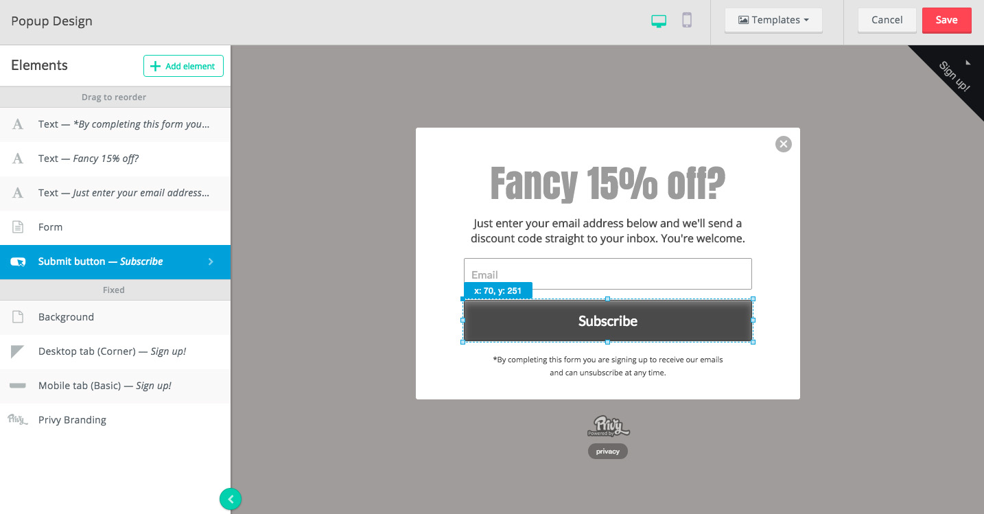 Setting up a campaign in Privy, part 5