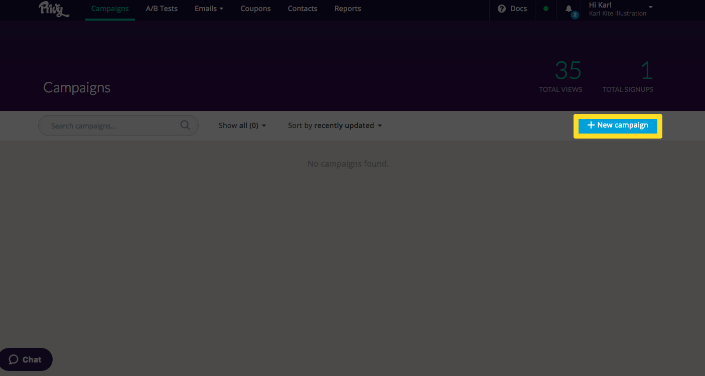Setting up a campaign in Privy, part 1