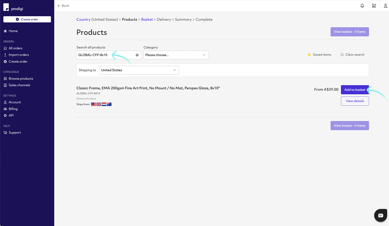 Search for a product