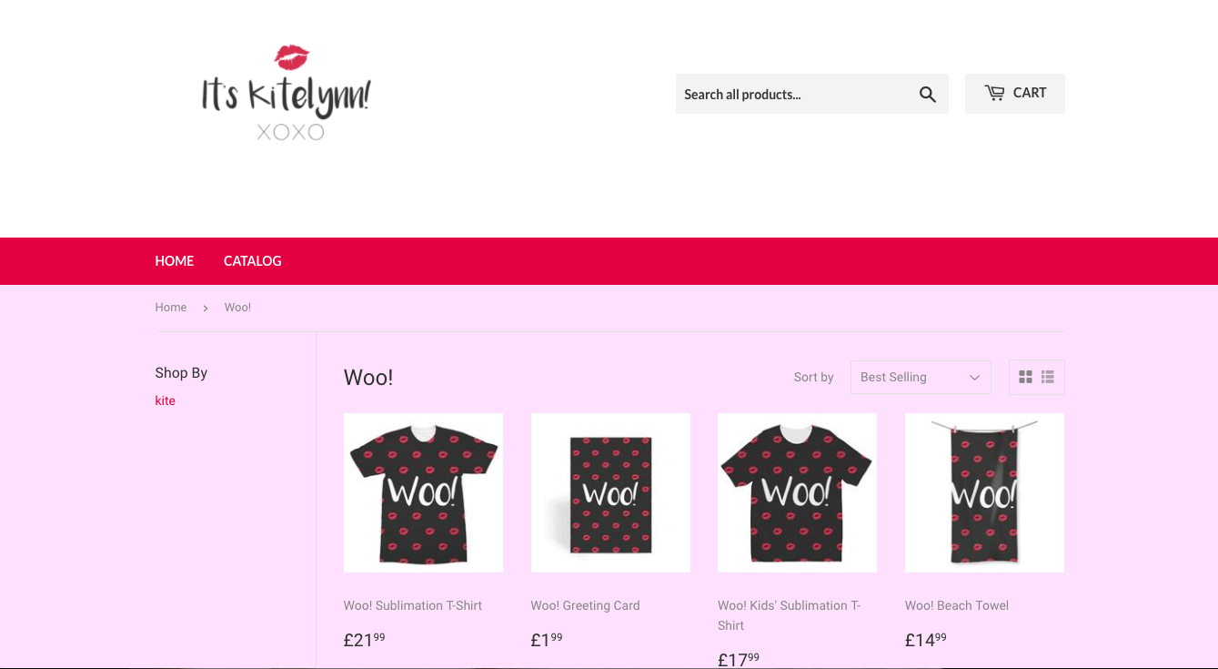 Kitelynn on-demand merchandise