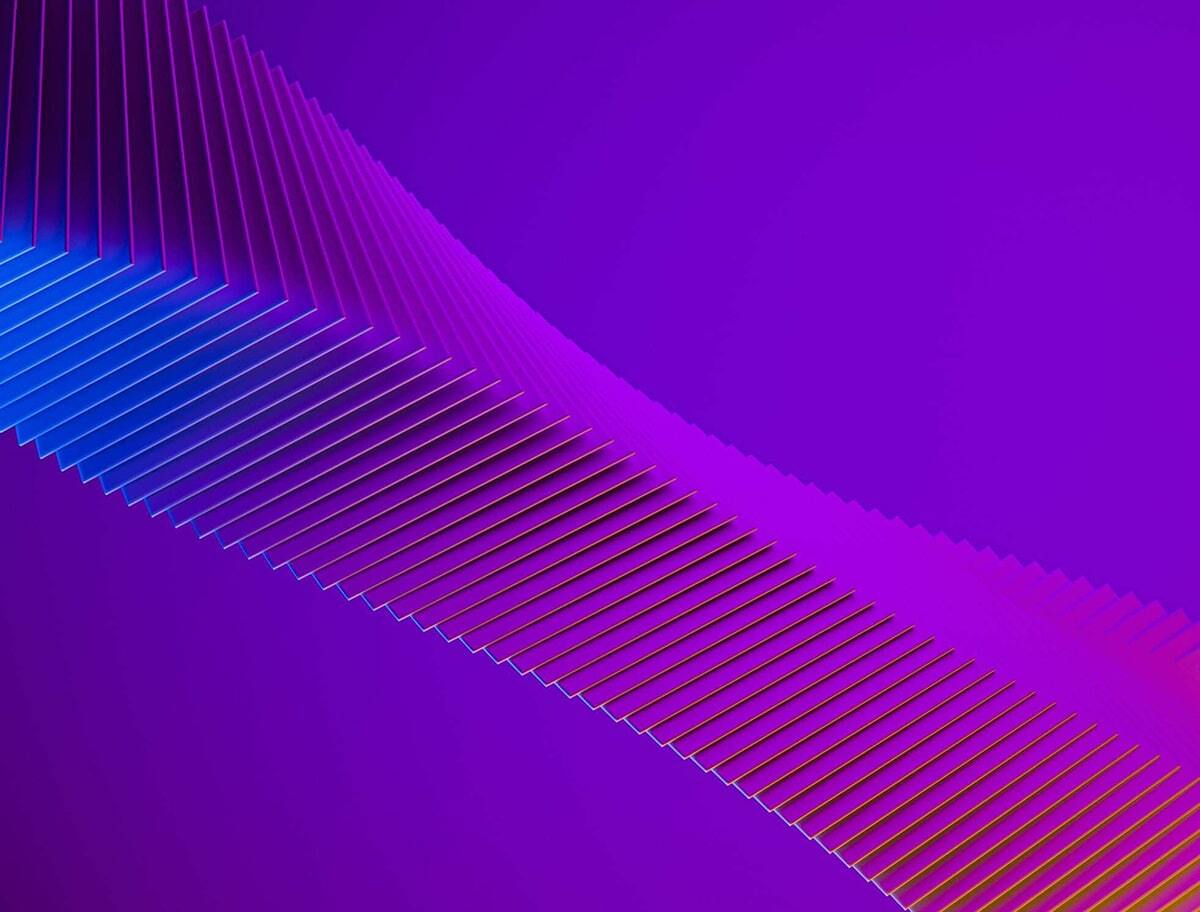 A light purple geometric design of a DNA-like sequence of ovals, representing an NFT owner.